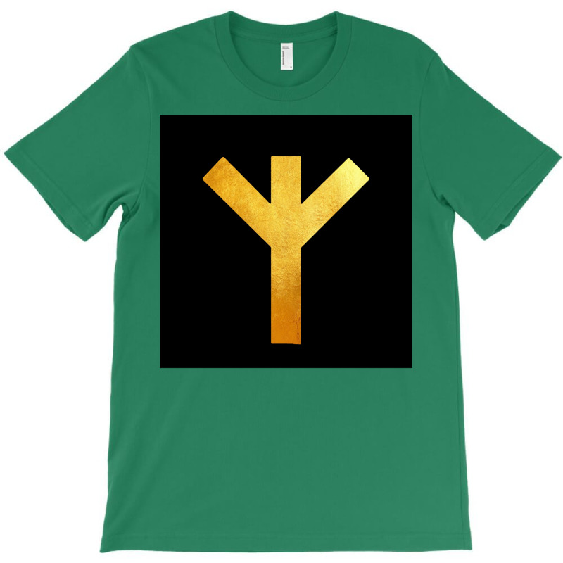 Gold Algiz Life Rune  Yellow Travel T-shirt | Artistshot