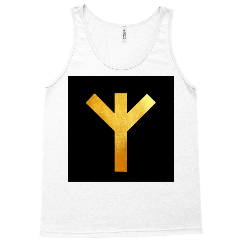 Gold Algiz Life Rune  Yellow Travel Tank Top | Artistshot