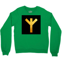 Gold Algiz Life Rune  Yellow Travel Crewneck Sweatshirt | Artistshot