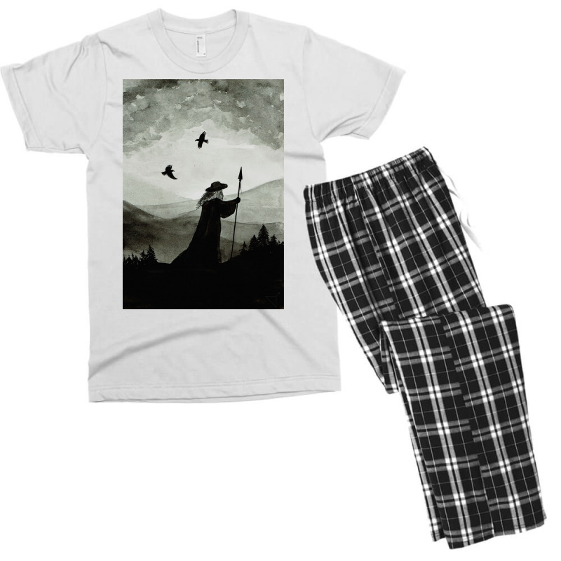 Odin Huginn And Muninn  Boy Funny Men's T-shirt Pajama Set | Artistshot