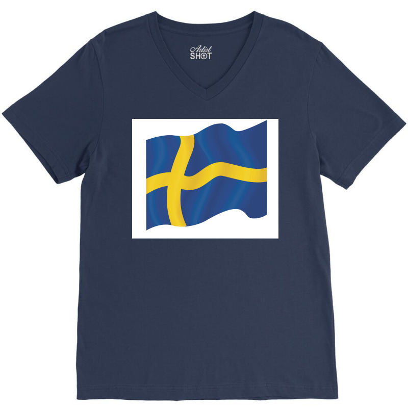 Proud To Be Swedish Flag  80s 70s V-neck Tee | Artistshot