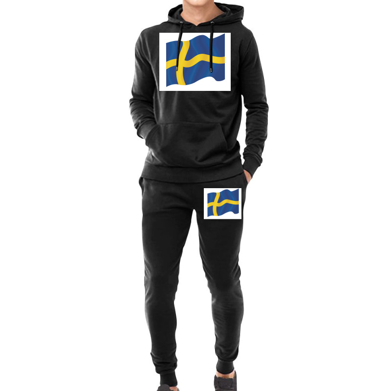 Proud To Be Swedish Flag  80s 70s Hoodie & Jogger Set | Artistshot