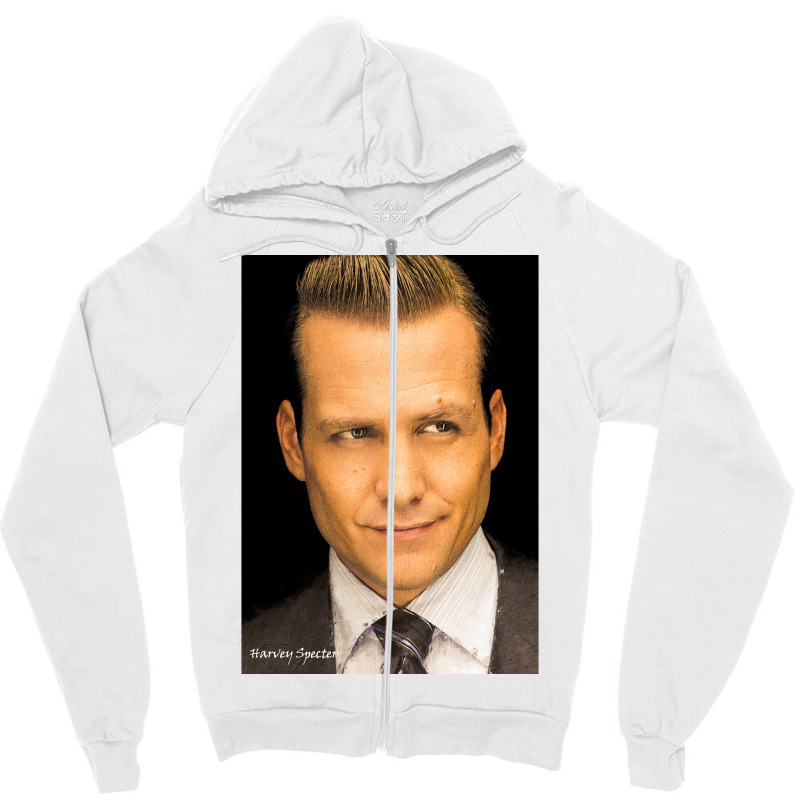 Harvey Specter Suits Classic Painting Poster Poster Blue (1) Zipper Hoodie | Artistshot