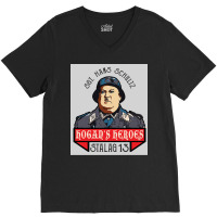 Hoganx27s Heroes Hans Schultz Poster Aesthetic (1) V-neck Tee | Artistshot