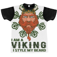 I Am A Viking Style My Beard  Blue 70s Graphic T-shirt | Artistshot