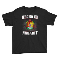 Hecho En Nayarit Mexican Flag T-shirt Tee Coat Of Arm Clothe Youth Tee | Artistshot