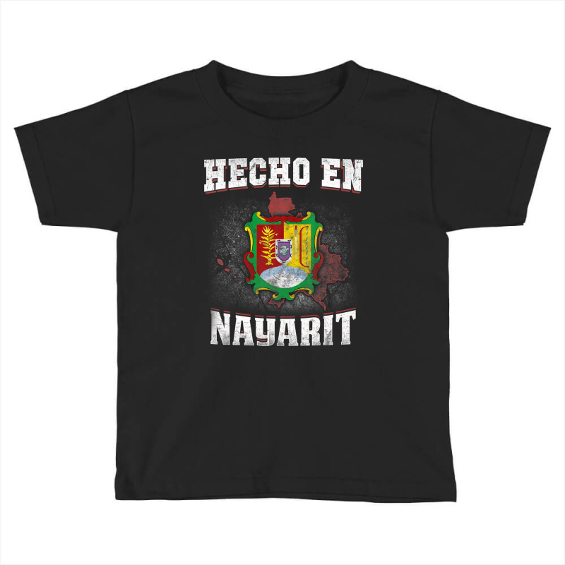 Hecho En Nayarit Mexican Flag T-shirt Tee Coat Of Arm Clothe Toddler T-shirt by martiamuracit | Artistshot