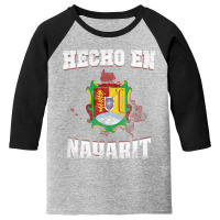 Hecho En Nayarit Mexican Flag T-shirt Tee Coat Of Arm Clothe Youth 3/4 Sleeve | Artistshot