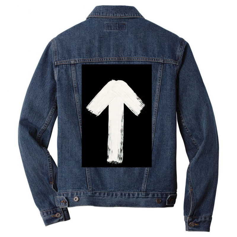 Runes Elder Futhark 0017 Teiwaz Inverted  Funny Men Denim Jacket | Artistshot