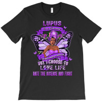 Lupus Awareness African American Warrior Purple Ribbon Women T Shirt T-shirt | Artistshot