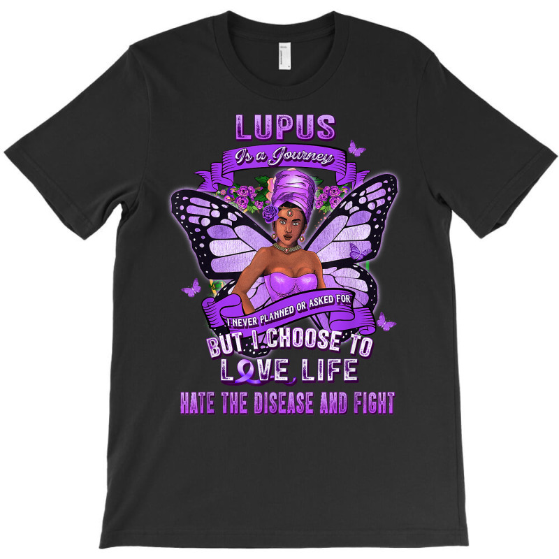 Lupus Awareness African American Warrior Purple Ribbon Women T Shirt T-shirt | Artistshot