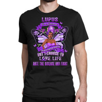 Lupus Awareness African American Warrior Purple Ribbon Women T Shirt Classic T-shirt | Artistshot