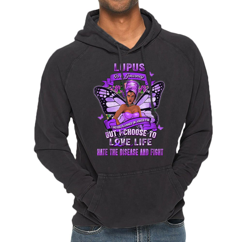 Lupus Awareness African American Warrior Purple Ribbon Women T Shirt Vintage Hoodie | Artistshot