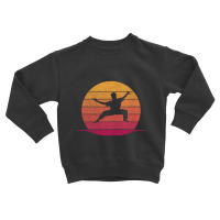 Awesome Funny Kung Fu Gift - Hobby Silhouette Sunset Design Toddler Sweatshirt | Artistshot