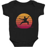 Awesome Funny Kung Fu Gift - Hobby Silhouette Sunset Design Baby Bodysuit | Artistshot