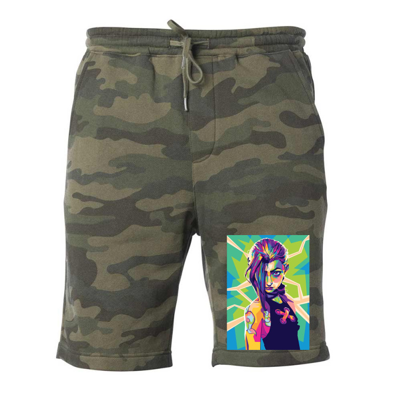 Jinx Arcane Art Poster Nature (1) Fleece Short | Artistshot