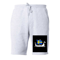 Sweden Boat Swedish Flag Sweden Viking Ship Vikings Tshirt Shieldmaide Fleece Short | Artistshot