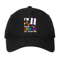 Eleven 11yr 11th Birthday Happy Birthday Boy 11 Years Old Adjustable Cap | Artistshot