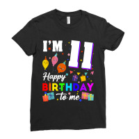 Eleven 11yr 11th Birthday Happy Birthday Boy 11 Years Old Ladies Fitted T-shirt | Artistshot