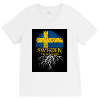 Sweden Viking Roots  Aesthetic Hipster V-neck Tee | Artistshot