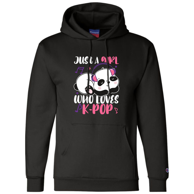 Just A Girl Who Loves Kpop Panda Champion Hoodie | Artistshot