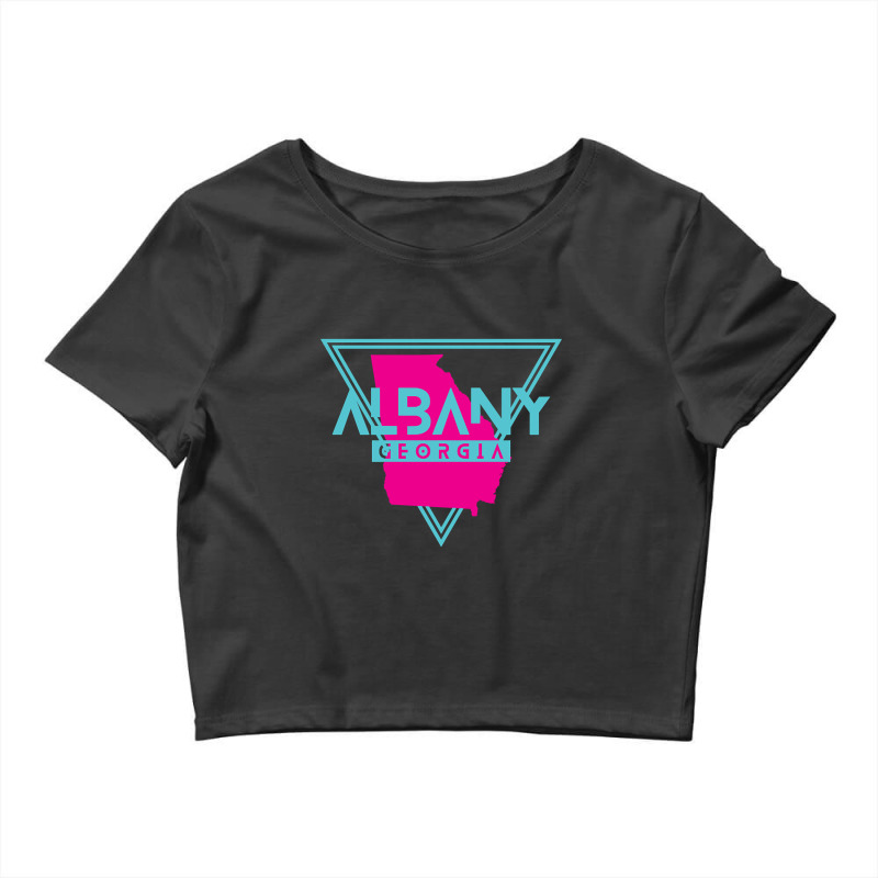 Albany Georgia Retro Vintage Triangle Ga Crop Top by kayakbetween30 | Artistshot