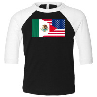 Mexican American Half Mexico Half America Flag Toddler 3/4 Sleeve Tee | Artistshot