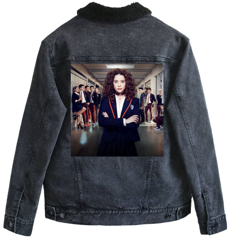 Lite Poster Girl (1) Unisex Sherpa-lined Denim Jacket | Artistshot