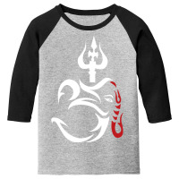 Limited Edition Om-ganesha And Lord Shiva Divine Trident Trishul Youth 3/4 Sleeve | Artistshot