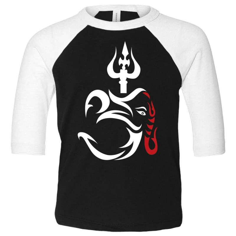 Limited Edition Om-ganesha And Lord Shiva Divine Trident Trishul Toddler 3/4 Sleeve Tee by yumgaugeteuda | Artistshot