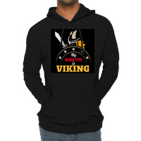 My Blood Type Is Viking With Sword And Shield Gift Idea  Travel Lightweight Hoodie | Artistshot