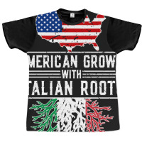 American Grown Italian Roots Pride Italy Graphic T-shirt | Artistshot