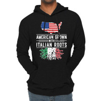 American Grown Italian Roots Pride Italy Lightweight Hoodie | Artistshot