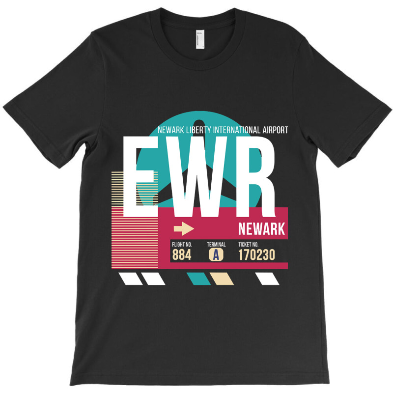 Newark, New Jersey (ewr) Airport Code Baggage Tag T-shirt | Artistshot