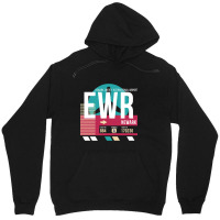 Newark, New Jersey (ewr) Airport Code Baggage Tag Unisex Hoodie | Artistshot