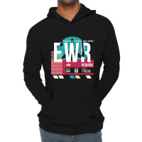 Newark, New Jersey (ewr) Airport Code Baggage Tag Lightweight Hoodie | Artistshot