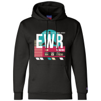 Newark, New Jersey (ewr) Airport Code Baggage Tag Champion Hoodie | Artistshot