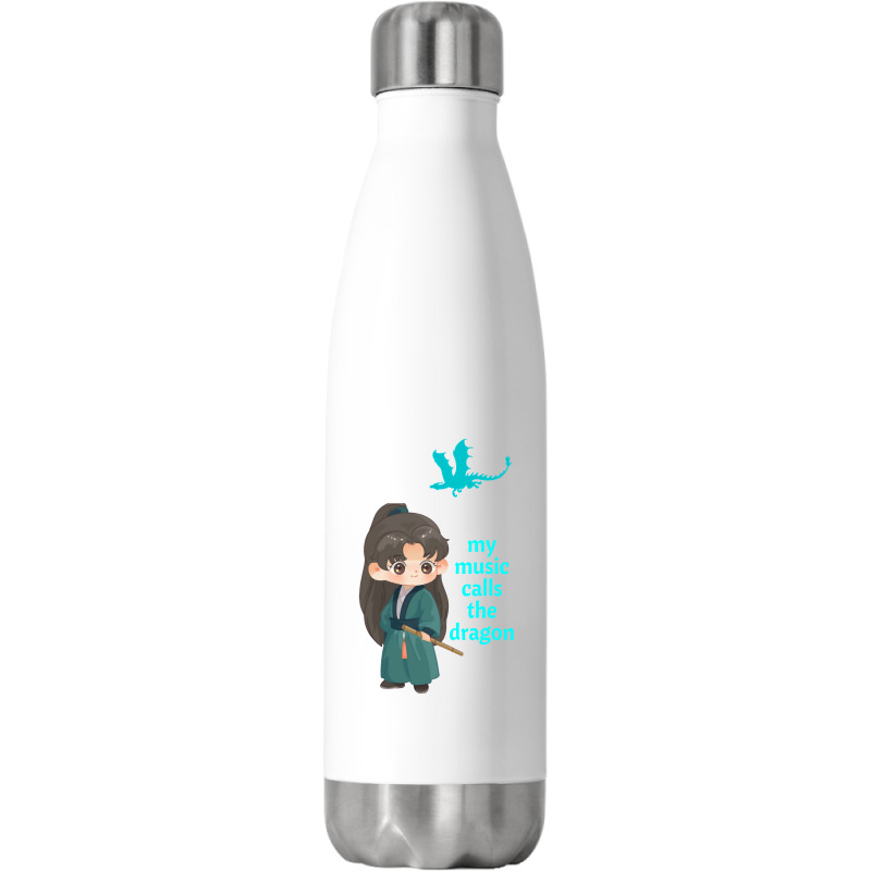 Anime Girl And Dragon Stainless Steel Water Bottle | Artistshot