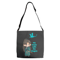 Anime Girl And Dragon Adjustable Strap Totes | Artistshot