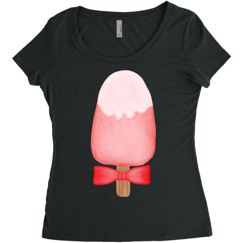 Ice Cream Lover Watercolor Women's Triblend Scoop T-shirt by geishascessation326 | Artistshot