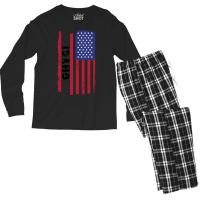 Awesome Idaho Usa United States America American Flag For A Birthday O Men's Long Sleeve Pajama Set | Artistshot