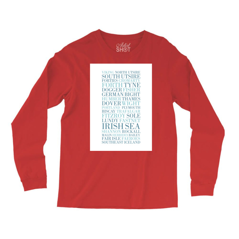 Shipping Forecast As Heard Of Radio 4  Retro Quote 80s Long Sleeve Shirts | Artistshot