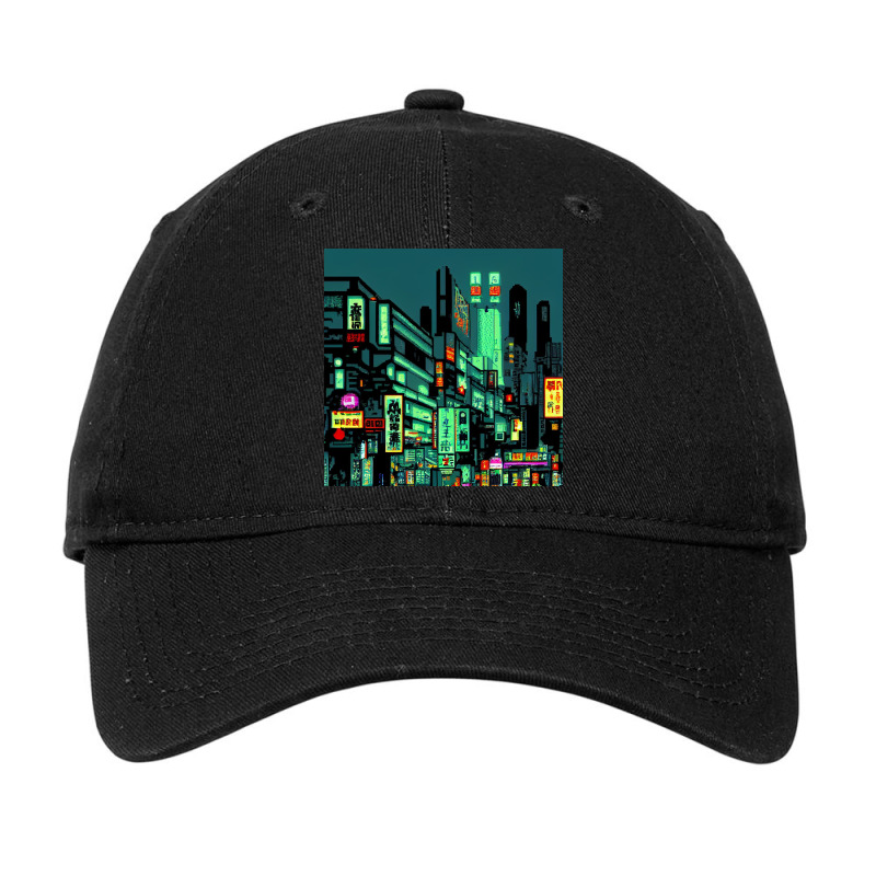 Digital City Art Adjustable Cap by TheDol | Artistshot