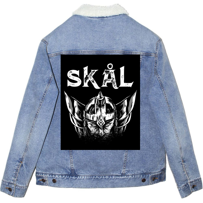 Skal Viking Drinking  Boy Unisex Sherpa-lined Denim Jacket | Artistshot