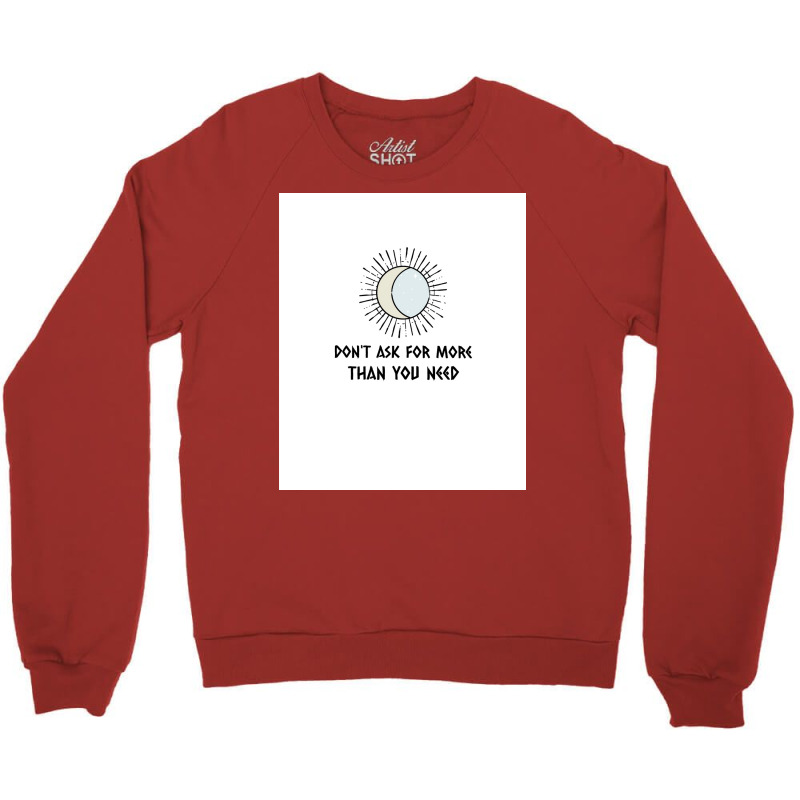 Viking Quote Moon In Sun  Blue Crewneck Sweatshirt | Artistshot