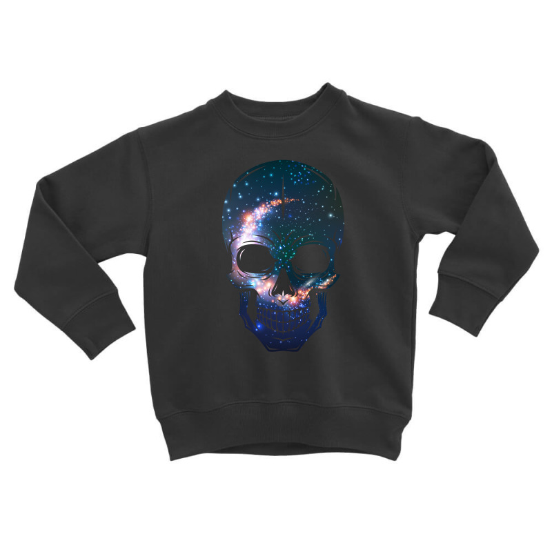 Skull Galaxy Toddler Sweatshirt by CloudyStars | Artistshot