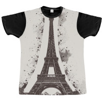 Paris Eiffel Landmark Graphic T-shirt | Artistshot