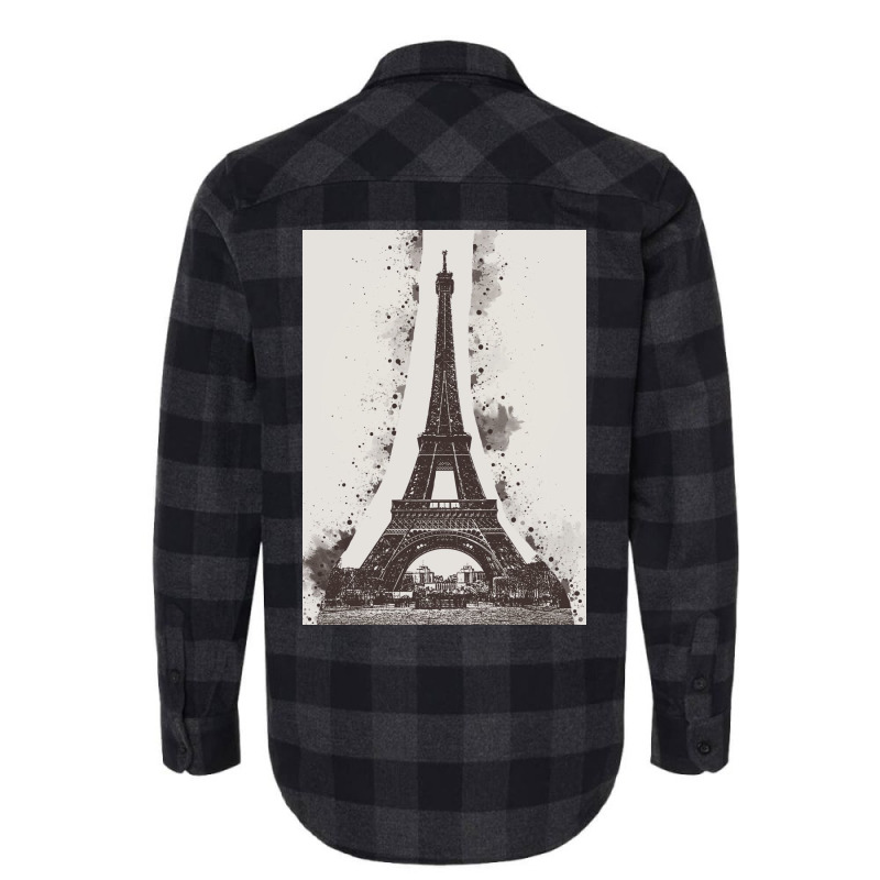 Paris Eiffel Landmark Flannel Shirt | Artistshot