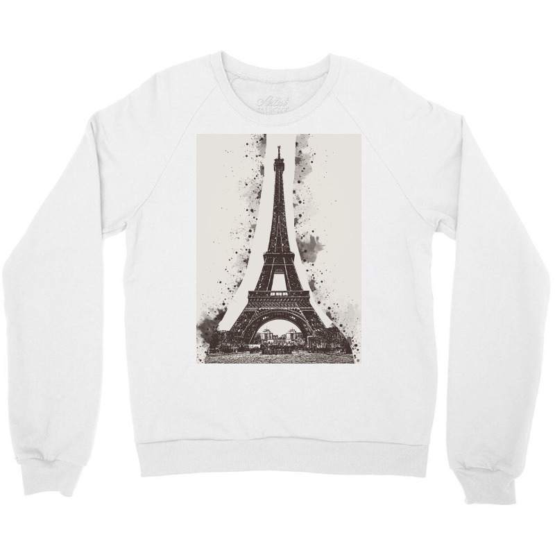 Paris Eiffel Landmark Crewneck Sweatshirt | Artistshot