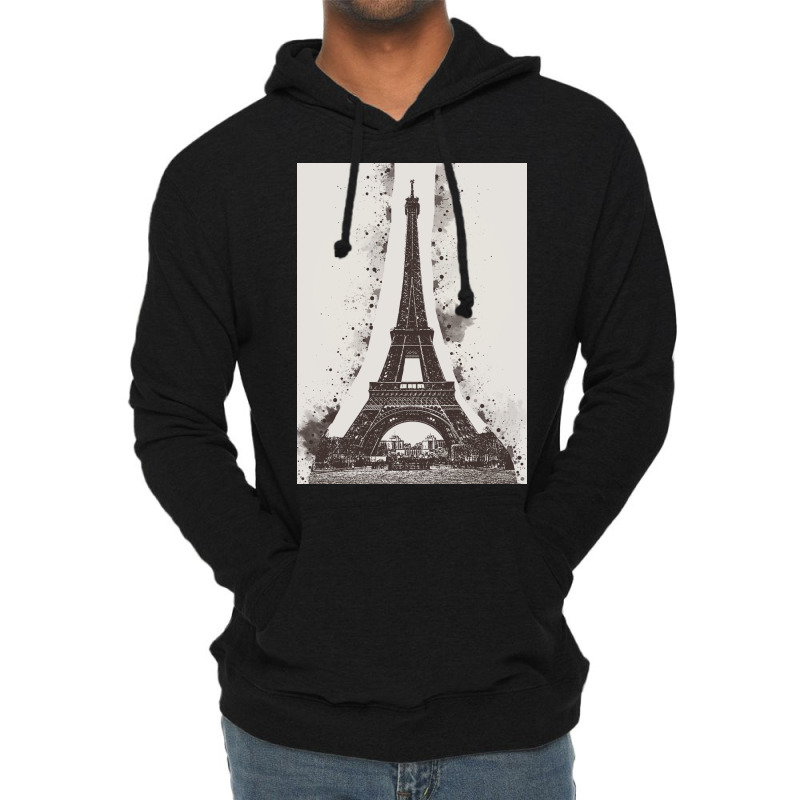 Paris Eiffel Landmark Lightweight Hoodie | Artistshot